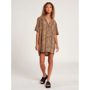 Volcom In Tha Tropics Animal Print Tunic Dress